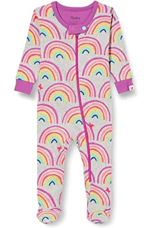 Hatley Baby - Mädchen Økologisk bomuldsfooted nattøj Baby und Kleinkind Schlafanz ge, , 0-3 Monate EU