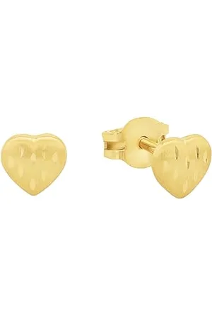 Amor Ohrstecker Mädchen Kinder Ohrschmuck, 0,5 cm, Gold, Herz, Kommt in Schmuck Geschenk Box, 2013408