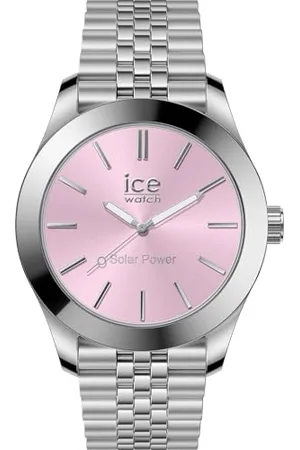 Ice-Watch Ice Steel Silver Light pink - Silbergraue Damenuhr mit Metallarmband - 023790 (Small)