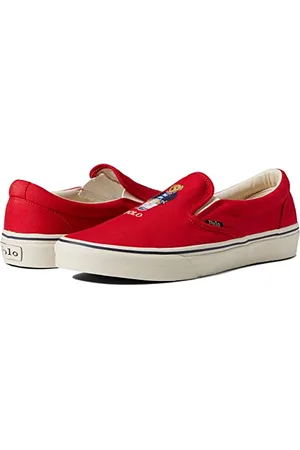 Ralph Lauren Keaton Polo Bear Canvas Sneaker, Rl2000 Red Bear, 26 EU