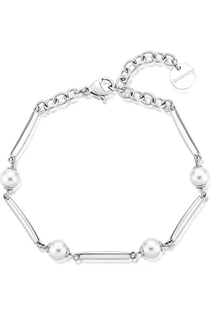 Brosway Armband Affinity für Damen aus 316L-Edelstahl mit Perlen, Karabinerverschluss, Größe: 18 cm, BFF164
