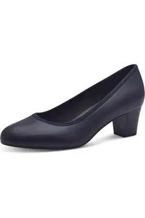 Jana Damen Pumps Kleiner Absatz Vegan, Blau , 42 EU