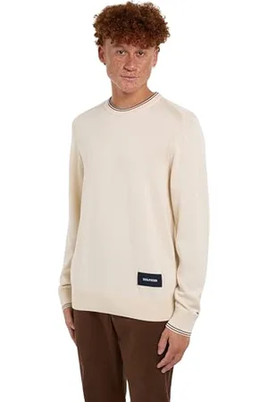 Tommy Hilfiger Herren Pullover Crew Neck Strickpullover, Beige (Ancient White), XXL