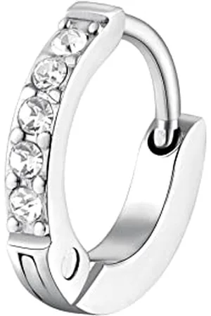 Brosway Chakra Einzelcreole für Damen aus 316L-Edelstahl mit Kristallen, Größe: 1 cm, BHKE033