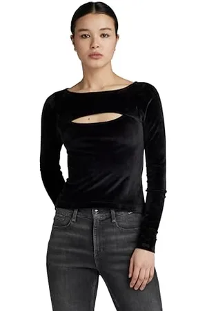 G-Star RAW Damen Cut-Out Slim Boatneck Top, , L