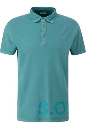 QS by s.Oliver Herren 2143964 Poloshirt Mit Label Print, 6565, XXL EU