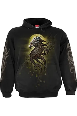 Spiral Oak Dragon Männer Kapuzenpullover XL 100% Baumwolle Basics, Drachen, Rockwear