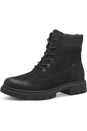 Tamaris COMFORT Damen Winterstiefeletten zum Schnüren Gefüttert Wasserabweisend, Schwarz , 36 EU