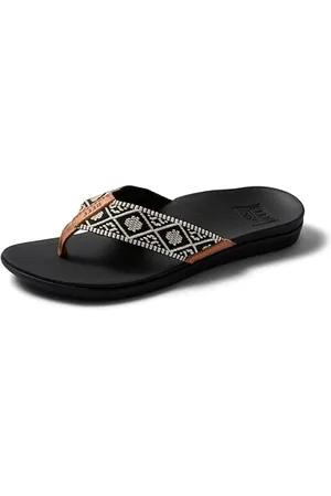 Reef Damen Ortho-Bounce Woven Flipflop, Black/White, 41 EU