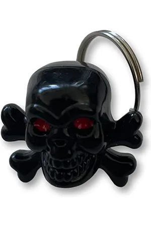 KUSTOM66 Schlüsselanhänger Totenkopf mit Knochen