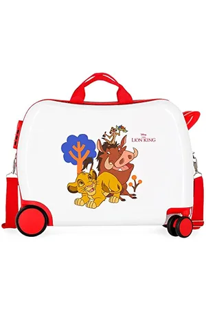 Disney EL Rey Leon Kinderkoffer, Weiß, 50 x 39 x 20 cm, starr, ABS-Kombinationsverschluss, 34 l, 1,8 kg, 4 Räder