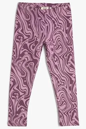 Koton Girls Leggings Abstract Print Elastic Waist Cotton