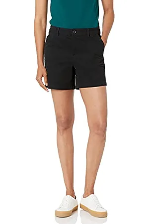 Amazon Damen Mittelhohe schmal geschnittene Khaki-Shorts mit 13 cm Schrittlänge (erhältlich in gerader und kurviger Passform), , 40
