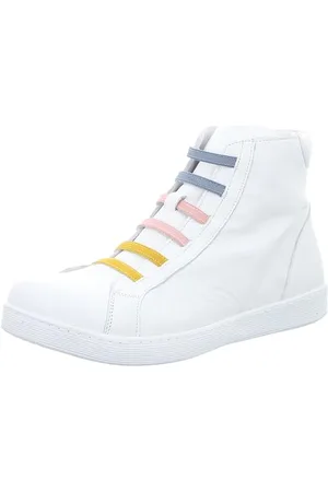 Andrea Conti Damen High Top Sneaker, weiß/Pastell/Multi, 38 EU