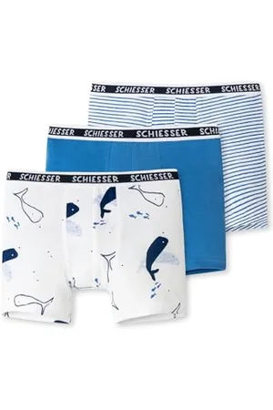 Schiesser Jungen 3 Pack Boxershorts - 95/5 Organic Bio Baumwolle Größe 92 Bis 140 Unterwäsche, , 92 EU