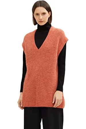 TOM TAILOR Damen 1034075 Pullunder mit V-Ausschnitt, , XS