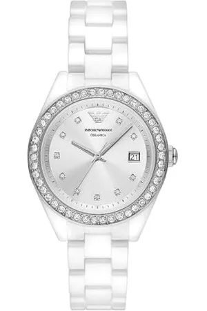 Emporio Armani Watch for Women, Quartz Movement and 36mm Case Size with Stainless Steel, Leather or Silicone Strap , 36MM
