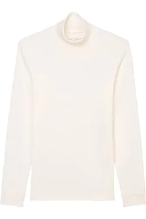 Marc O’ Polo Marc OߴPolo Herren Langarmshirt aus Bio-Baumwolle mit Rollkragen, Cremefarben (White Cotton), XS