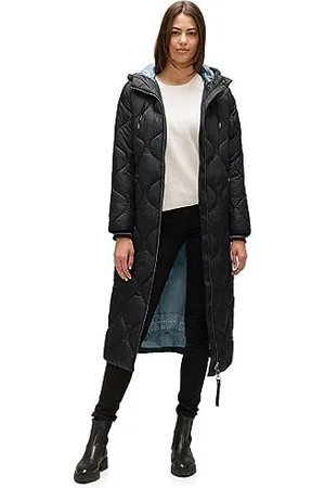 Street one Damen A201881 Steppjacke Lang, Black, 44