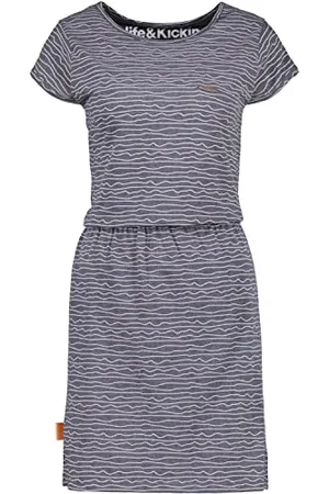 alife kickin ALIFE and Kickin ShannaAK Dress – Damen Jerseykleid Kurz – Bequem & Lässig für Alltag & Freizeit – Leichtes Sommerkleid für warme Tage L