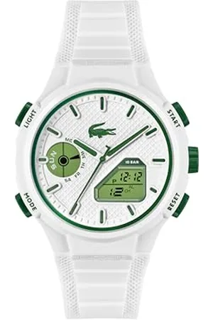 Lacoste Analoge-Digitale Multifunktions-Quarzuhr für Herren Kollektion LC33 mit Weisses Silikonarmband - 2011364