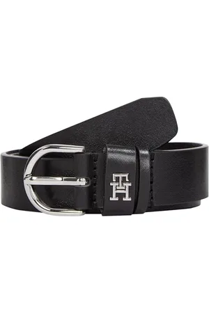 Tommy Hilfiger Damen Gürtel Essential Effortless 2,5 cm Ledergürtel, Schwarz (Black), 90 cm