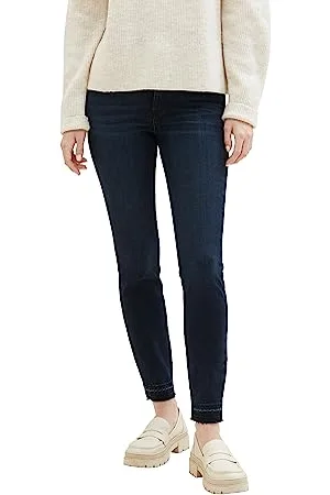 TOM TAILOR Damen 1039898 Extra Skinny Janna Fit Jeanshose, 10173-dark Stone Blue Black Denim, 29