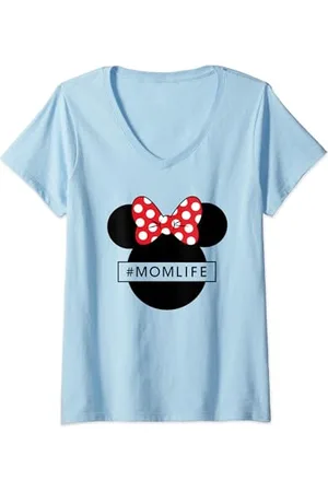 Disney Minnie Mouse Icon Mom Life T-Shirt mit V-Ausschnitt