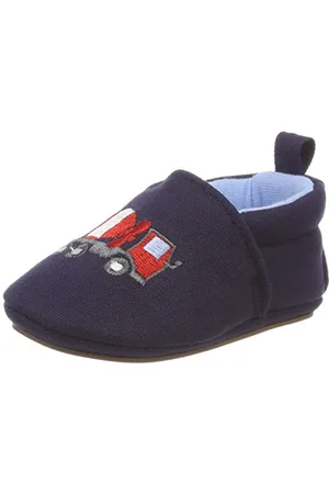 Sterntaler Baby Jungen Crawling Shoes Hausschuhe, Alter: 6-9 Monate, Blau (Marine), 17/18