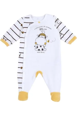 chicco Unisex Baby Jumpsuit aus Chenille mit Frontöffnung Bottone, , 0 Monate