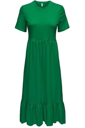 ONLY Damen Onlmay Life S/S Peplum Calf Dressbox JRS Maxikleid, , Medium