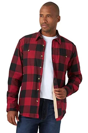 Wrangler Herren Long Sleeve Sherpa Lined Shirt Jacket Hemd, , Klein