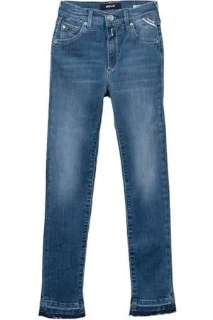 Replay Mädchen Jeans mit Power Stretch, Blau (Light Blue 010), 10 Jahre