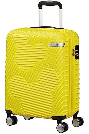 American Tourister Mickey Clouds, Spinner S, Expandable Hand Luggage, 55 cm, 38/45 L, Yellow (Mickey Electric Lemon)