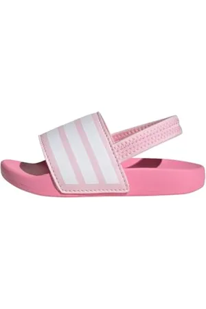 adidas Unisex Baby Adilette ESTRAP Slides Infants RUTSCHEN, Clear Pink/Cloud White/Bliss Pink