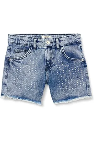 Koton Mädchen Jean Embroidered Pocket Detail Shorts, , 5-6 Jahre EU