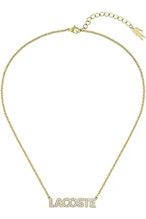 Lacoste Halskette mit Anhänger für Damen Kollektion SCRIPT In Gelbgold verziert mit Kristallen - 2040061