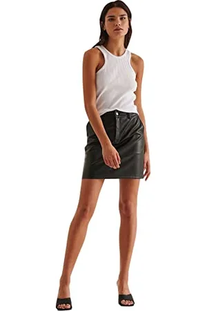 NA-KD Damen Ribbed Tank Top Trgershirt/Cami Shirt, , XXL