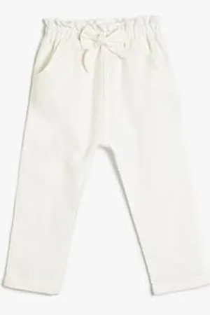 Koton Babygirl Trousers Bowtie Detail Linen Mix Pocket