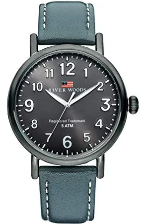 River Woods Herren-Armbanduhr Leder Sacramento