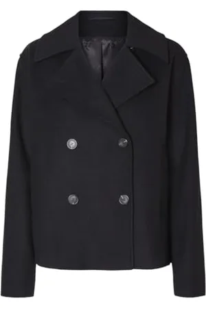 SELECTED Damen SLFALMA Short Wool Jacket NOOS Jacke, Black, 36