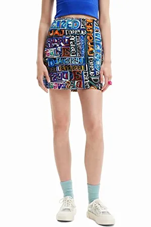 Desigual Damen Fal_lettering 2000 Skirt, , M EU
