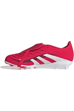 adidas Predator League FOLD-Over Tongue Firm Ground Football Boots Kids Fußballschuhe, Lucid Red/Cloud White/Core Black, 21 EU