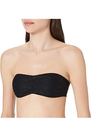 Urban classics TB586 Damen Top Ladies Laces Bandeau, (Black 00007), X-Small