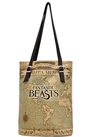 Dogo Vegane Damen Schultertaschen Umhängetaschen Tall Bag - Mappa Mundi Fantastic Beasts