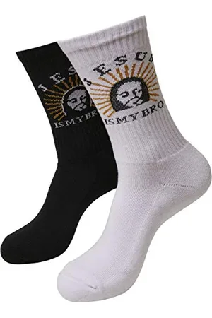 Mister Tee Unisex MT2076-Jesus is My Bro 2-Pack Socken, , 47-50