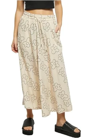 Urban classics Damen TB4099-Ladies Viscose Midi Skirt Rock, , XL