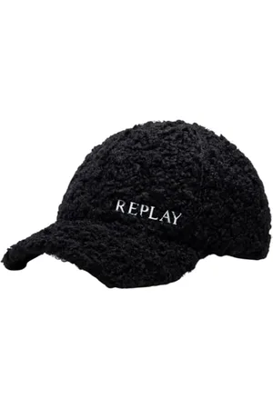 Replay Damen Cap mit Teddyfell, Schwarz (Black 0098), OneSize
