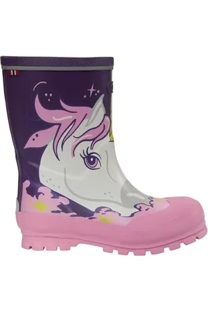 Viking Jolly Print Rain Boot, Purple/Multi, 25 EU Weit