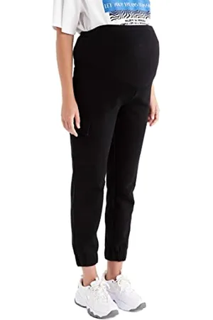 DeFacto Jogger Hosen für Damen -Mutterschaft Sweatpants für Damen Black,M